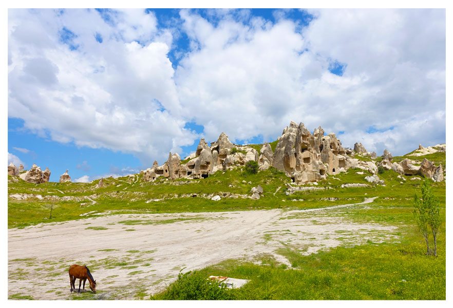 travel to beautiful cappadocia turkey landscape rocks